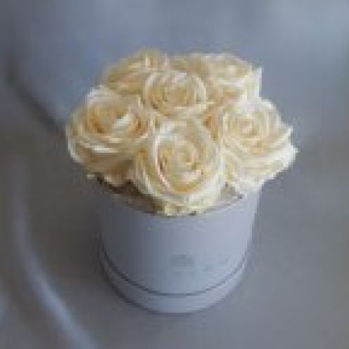 Caja pequeña Rosas Crema